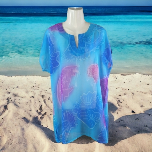 Barefoot Attitude Other - 🌻 BAREFOOT ATTITUDE - Medium Blue Cover Up